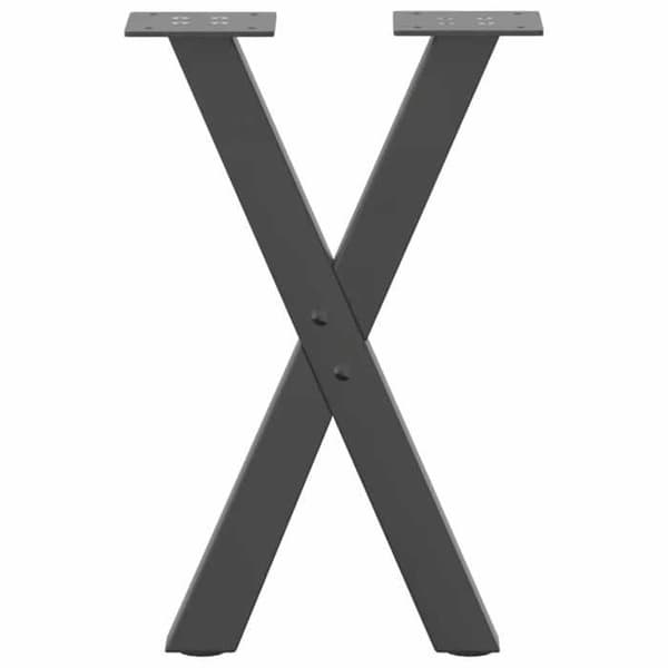 vidaXL X-formade soffbordben, 2 stycken, antracit, 38 x (42-43) cm, stål 4012894