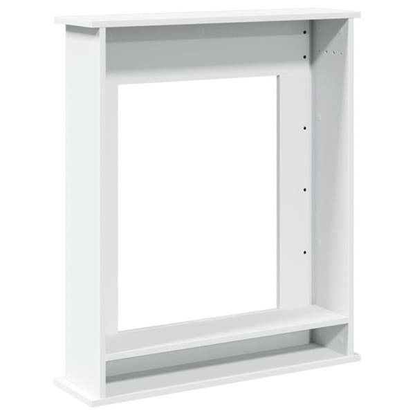 Vitt trädfot vit 75x20x87,5 cm ingenjörsträ Vit