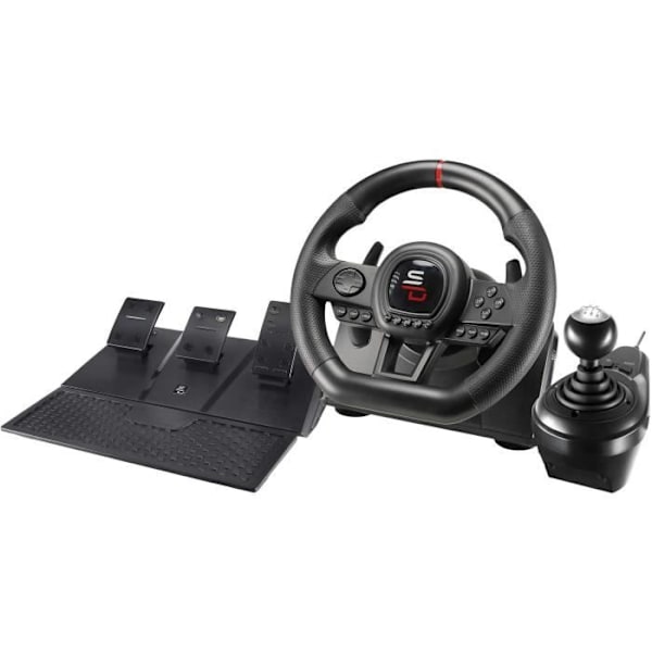 Racing ratt - SUPERDRIVE - GS650-X - Manuell växelspak - 3 pedaler - Paddle - PS4 / Xbox vit svart