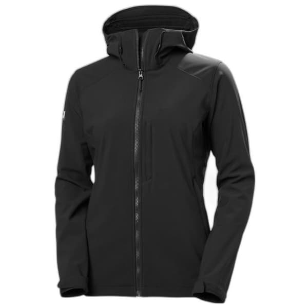 Helly Hansen Paramount softshelljacka med huva för kvinnor - svart - S - dynamiskt snitt - mångsidig