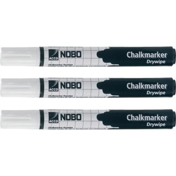 Kritväst för krita - Nobo - Raderbar - Opaque - Vit - 1 styck Vit