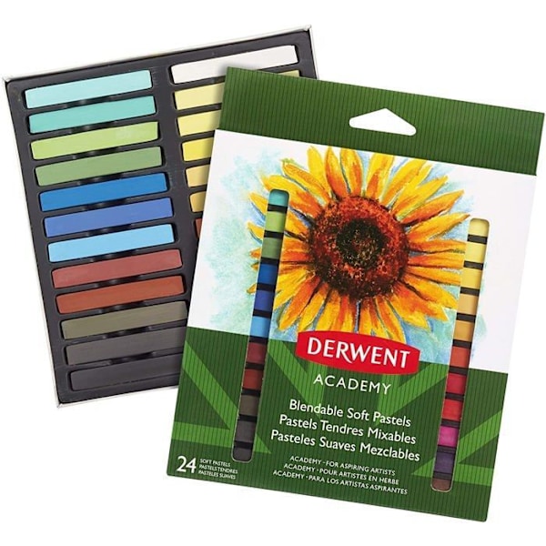 Pastellfärger - Derwent Art Chalk - 98216 - Academy Soft Pastell Color (paket med 24)