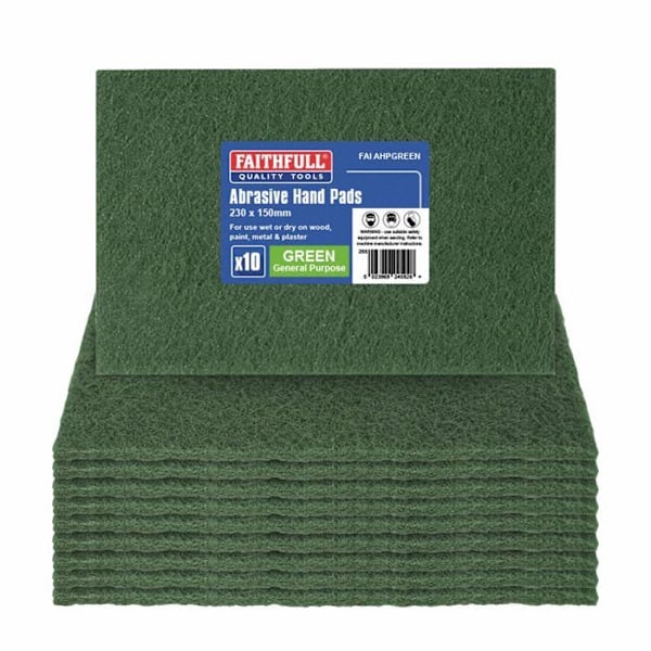 Faithfull - FAIAHPGREEN - AHPGREEN Paket med 10 polerkuddar Generisk användning Grön 230 x 150 mm