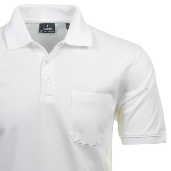 Ragman Herrpolo - ,,Softknit-Polo Vit XL