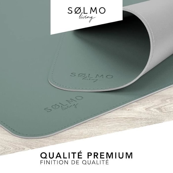 Slmo i Skrivbordskudde 85x40cm Med Musmatta i Läderimitation i Large Mat|Petroleum Blå-Grå.,|