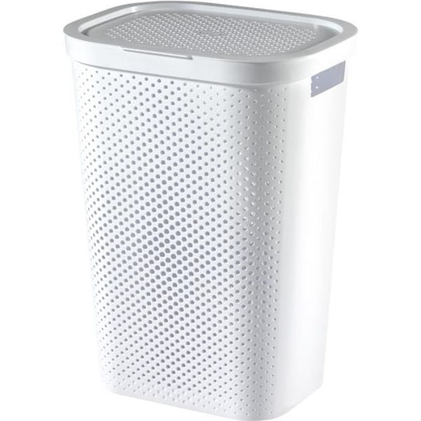 CURVER Tvättkorg Infinity Dots 60 L vit Vit