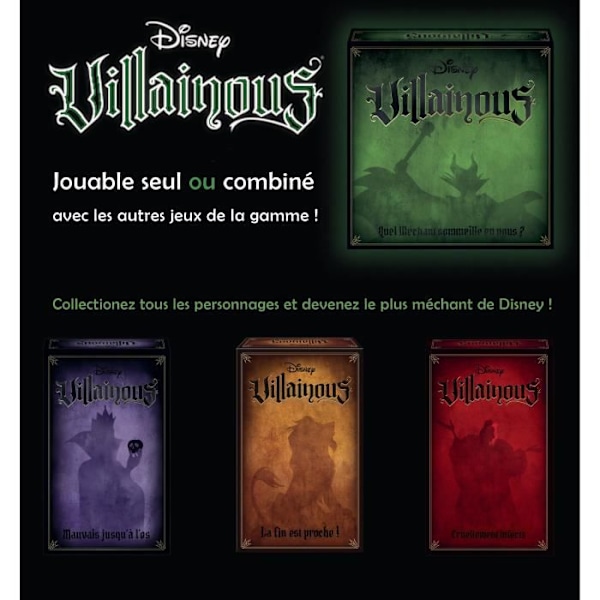 DISNEY VILLAINOUS - Ravensburger - Familjestrategispel - uppslukande och djävulskt - 2 till 6 spelare - Från 10 år