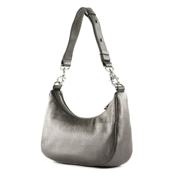 Axelväska - MANDARINA DUCK - Mellow Lux - Kalvskinn - Mörkgrå - 24x16x8 cm mörkgrå