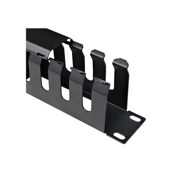 Kabelhanteringspanel - STARTECH - CMDUCT1UX - 1U - Svart - Guide med lock