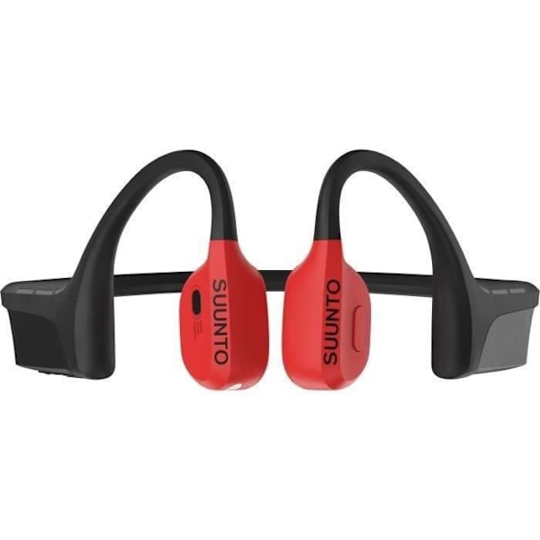Trådlösa sporthörlurar - SUUNTO Wing - Benledning - Powerbank ingår - Röd röd och svart