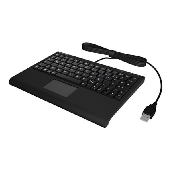 KeySonic ACK-3410 Trådbundet tangentbord med USB-pekplatta - RAIDSONIC - Svart