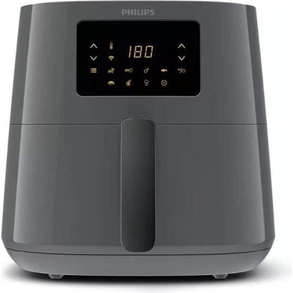 Oljefri fritös - PHILIPS - Airfryer XL Connected HD9280/60 - 6,2L - Rapid Air-teknik - 7 förinställningar - Grå Mörk skiffer