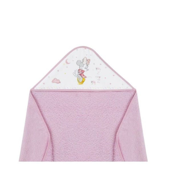 Badutflykt - Interbaby badponcho - AZMN004-02 - Amazon Disney - Rosa fårbadkappa - 100% bomull - Minnie Mouse