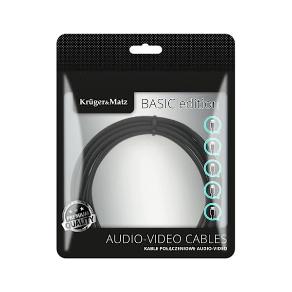 Kabel för industri Kruger-matz - KM1260 - USB-C-kabel - USB-C 1 m Svart ()