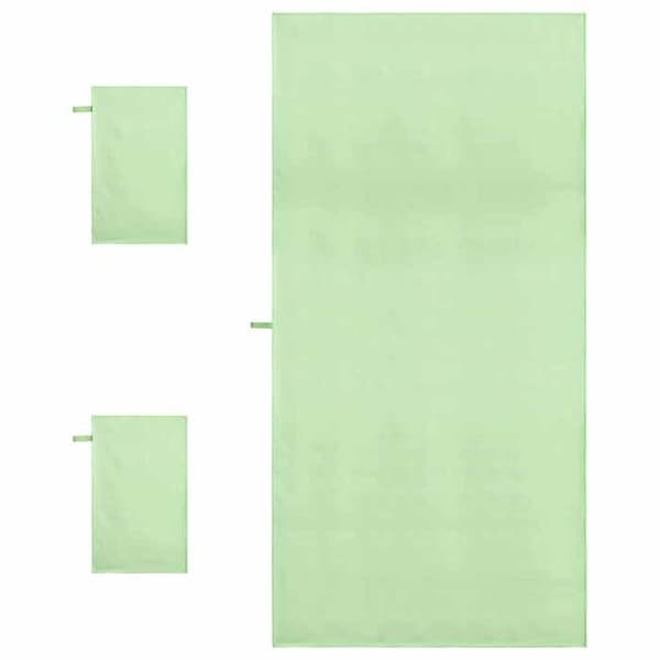 vidaXL Sporthanddukar Set 3 st Grön Polyester och Polyamid 42011503
