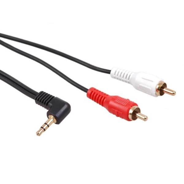 Tillbehörskablar - Mctv 825 35 mm Audio Jack 90° vinklad hane till 2 X (3M)