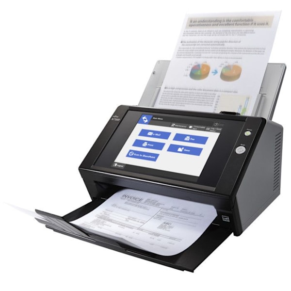fujitsu fujitsu n7100e nätverksskanner för dokument Svart