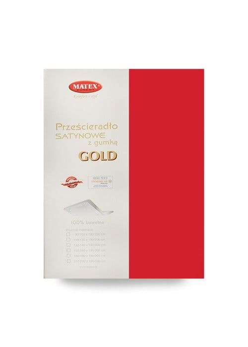 Drap-housse satin 220x200x25, röd_20, MATEX