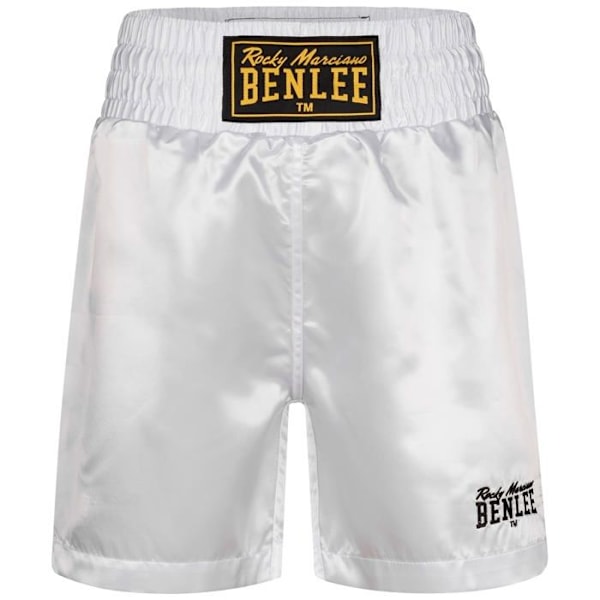 Kort boxning - Benlee - Uni Boxing - Satinpolyester - Elastisk midja - Rörelsefrihet vit M