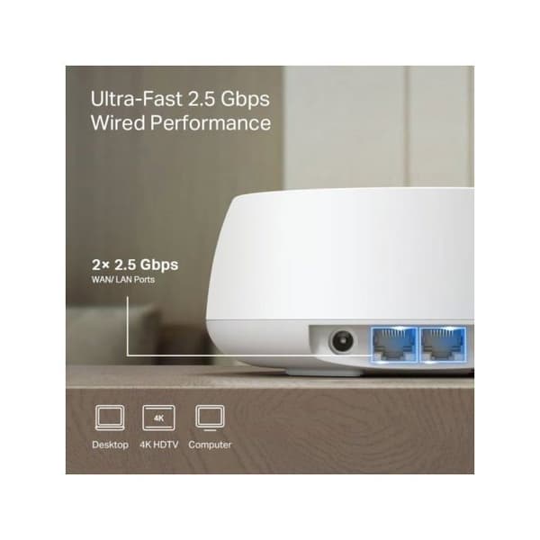 Nätverkssystem - TP-Link - DECO BE25 (2-PACK) - Wi-Fi 7 - 2882 Mbit/s - Vit