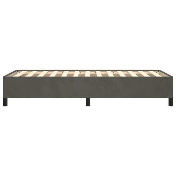 vidaXL Sängram utan madrass mörkgrå 90x200 cm sammet 347301