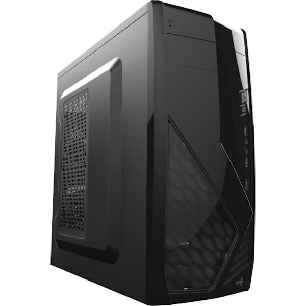 AEROCOOL PC CASE CS-1102 - Medium Tower - Svart - ATX-format (ACCM-PC03014.11) Svart