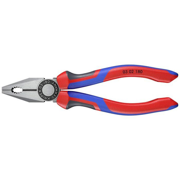 Universaltång - KNIPEX - 0302180 - polerad - bi-material - 180 mm