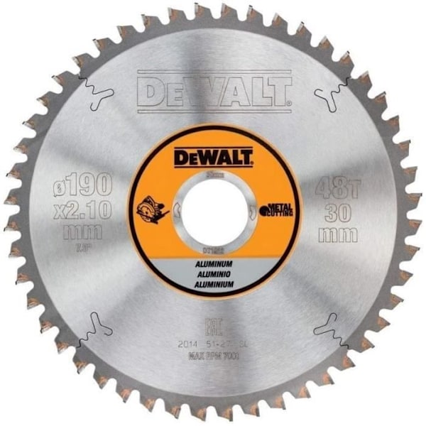 Bärbart sågblad - DEWALT - DT1912-QZ - 48TFZ - Silver - 190/30 mm Pengar