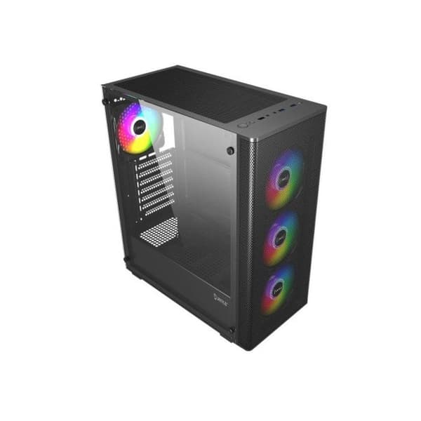 ATX-datorlåda - UNYKACH - Mir 100 - 4 ARGB-fläktar - 1 USB 2.0 - 3 USB 3.0
