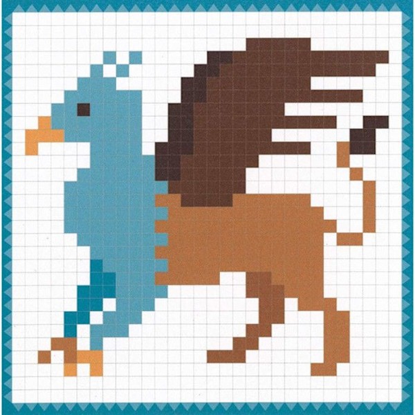Färgläggningsbok - Graffy Pixel - Fantastiska varelser - 24 sidor - Flerfärgad - Blandat barn