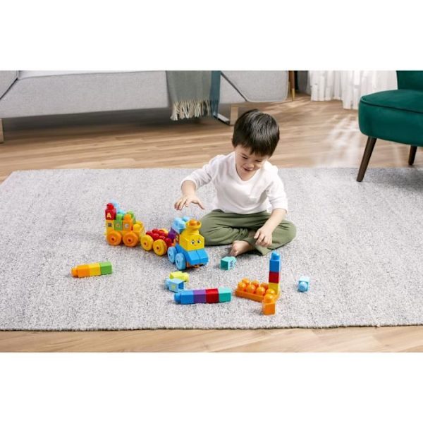 Mega Bloks - Alfabetståget - Byggleksak - 12 månader och uppåt FWK22 Flerfärgad