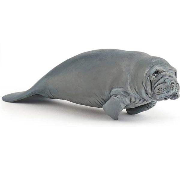 Manatee-figur - PAPO - Unik färg - Handmålad - För barn från 3 år och uppåt Enfärgad