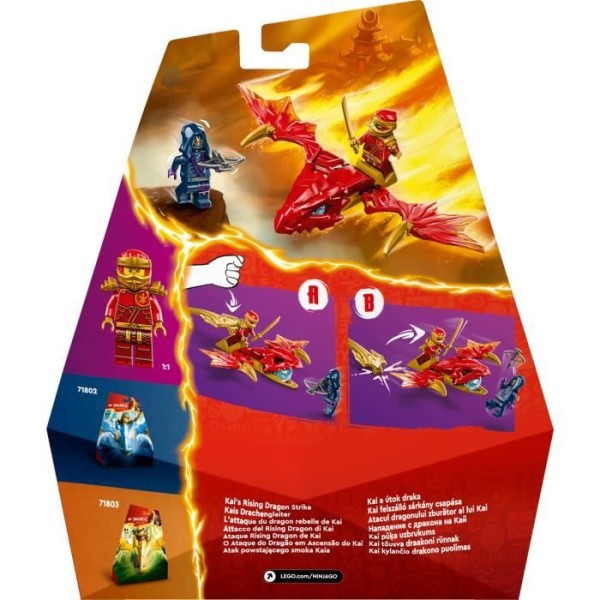 LEGO® 71801 NINJAGO Kai's Rebel Dragon Attack, Dragon Ninja Toy och minifigurer inklusive Kai med Mini-Katana