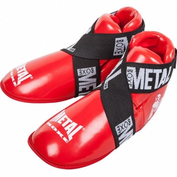 Skydd för fötter Full Kontak - METAL BOXE - Röd - Vuxen - Boxning - Kickboxning Röd