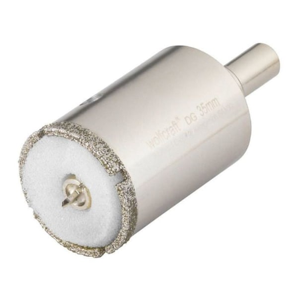 Diamantborr - wolfcraft - 5926000 - Diameter 35 mm - Djup 45 mm - Centreringsborr Grå