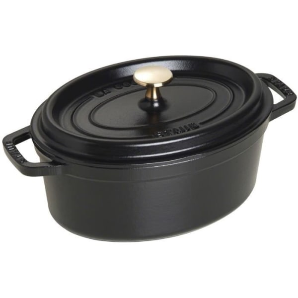 STAUB 405002310 - Oval cocotte - Ø 23 cm - Matt svart