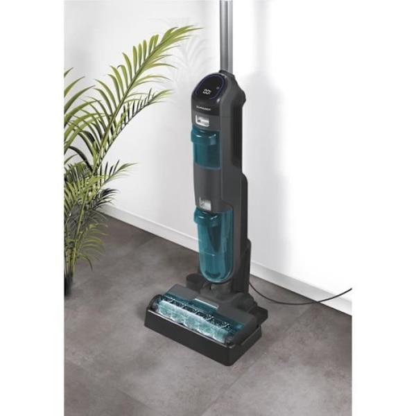 SCHNEIDER - SCVCO23DBE - Multi-tasking stickdammsugare - Autonomi 50min - Effekt 150 Watt - Smutssensor - Svart och blå