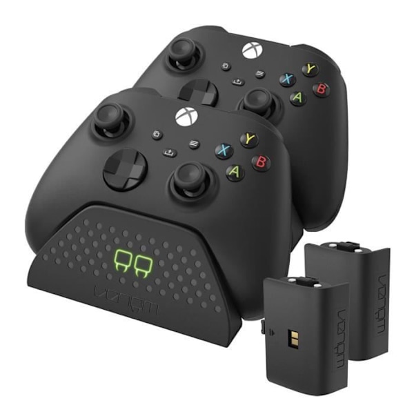Dual Dock Laddningsstation för XBOX Series Controllers - VENOM - VS2881 - Svart Svart