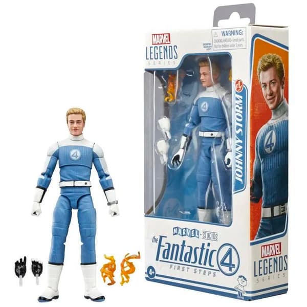Rörlig figur - HASBRO - Johnny Storm - Set om 4 - Blå - Med tillbehör blå