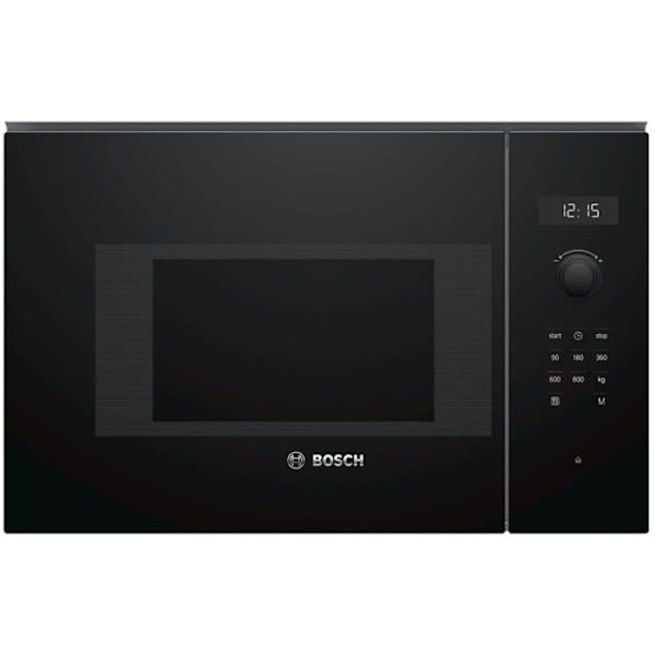 Bosch-serien | 6 BFL524MB0 Inbyggd enkelfunktions mikrovågsugn 20 liter 800 Watt vulkansvart
