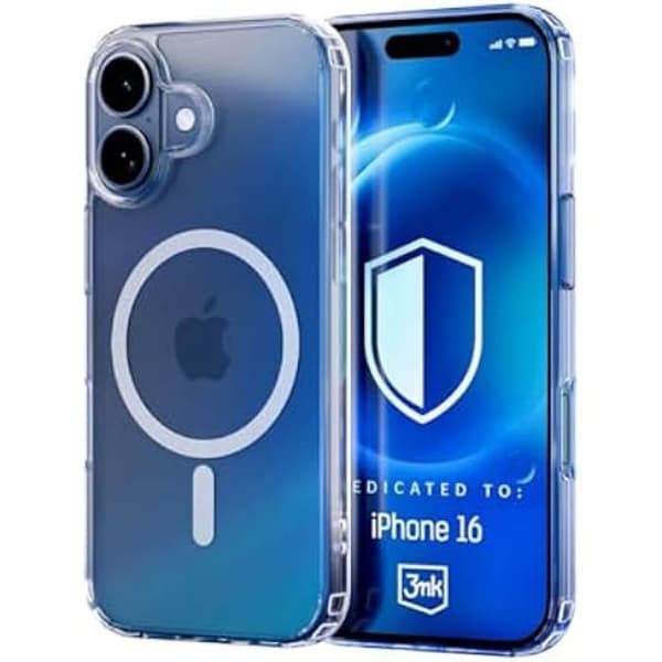 Skydd - 3MK - iPhone 16 Plus - Transparent - Tunn - Lätt Transparent