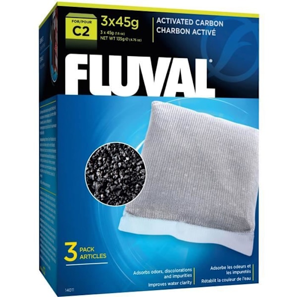 FLUVAL Charcoal C2, 3 x 45 g 1,6 oz - För fisk