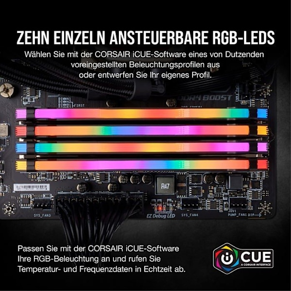 Corsair - Vengeance CMW64GX4M2D3600C18 - 64 GB 3600 MHz DDR4-minne - RGB