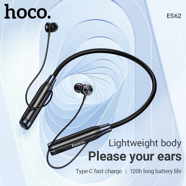 Bluetooth-hörlurar (ES62) för sport, BT-stöd, TF-kort - Hoco - Svart