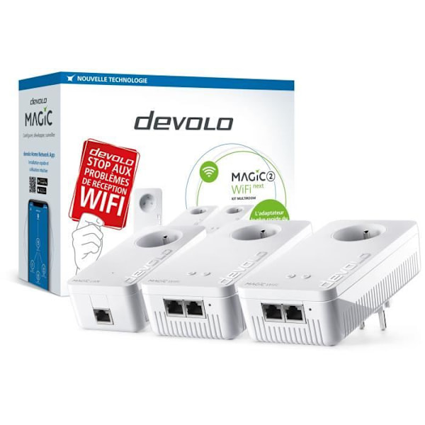 DEVOLO Magic 2 WiFi nästa - Multiroom Kit - 3 CPL-adaptrar - 2400 Mbit/s