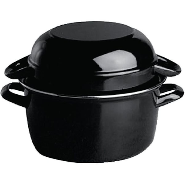 Emaljerad musselgryta Olympia 500g Svart