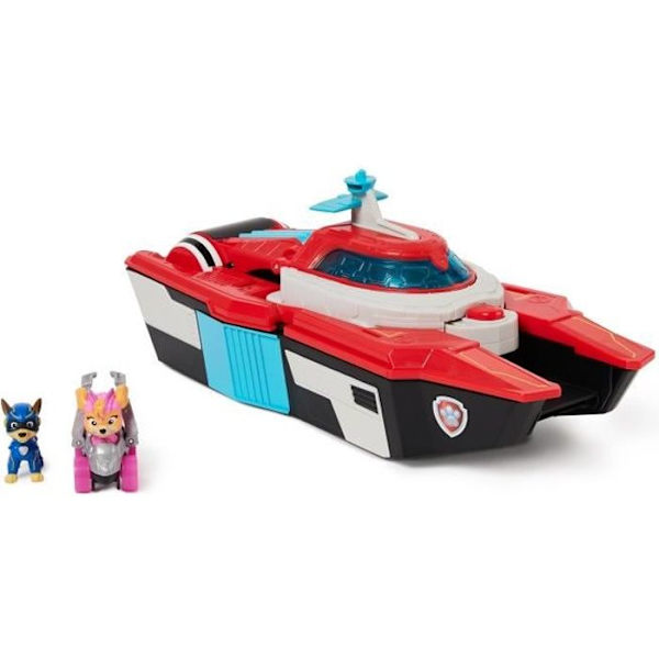 PAW PATROL - Marine Headquarter - Pup Squad Stella - Naval Toy för barn från 3 år Röd, vit, blå och svart