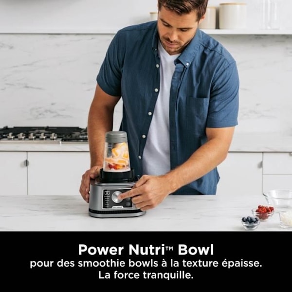 Blender Ninja Blender 3-i-1 Foodi Power Nutri CB350EU - automatiska program - Kanna 2,1 L, skålar 700 ml och 400 ml - 1200 W Pengar