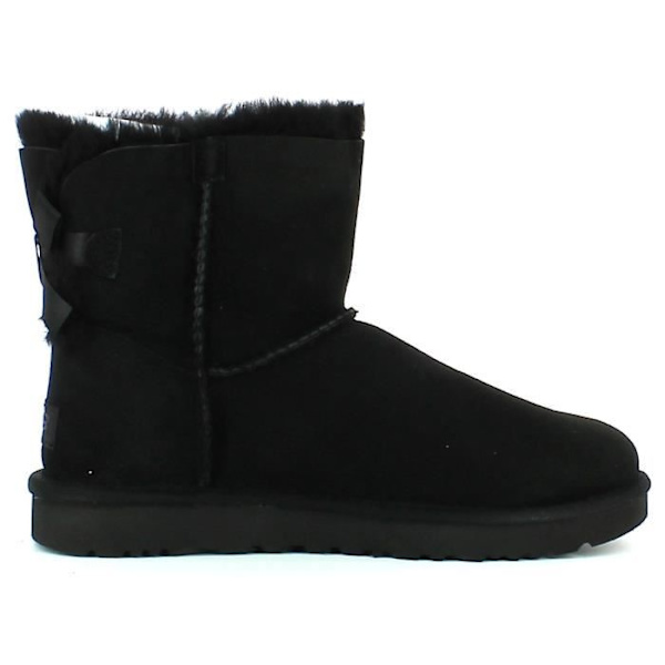 UGG Mini Bailey Bow II Boots - Dam - Läder - Svart - Hög - Platt - Vuxen Svart 40