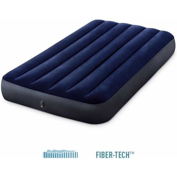 Luftmadrass - Intex - Classic Downy - 99x191x25cm - 1 plats - Blå Blå